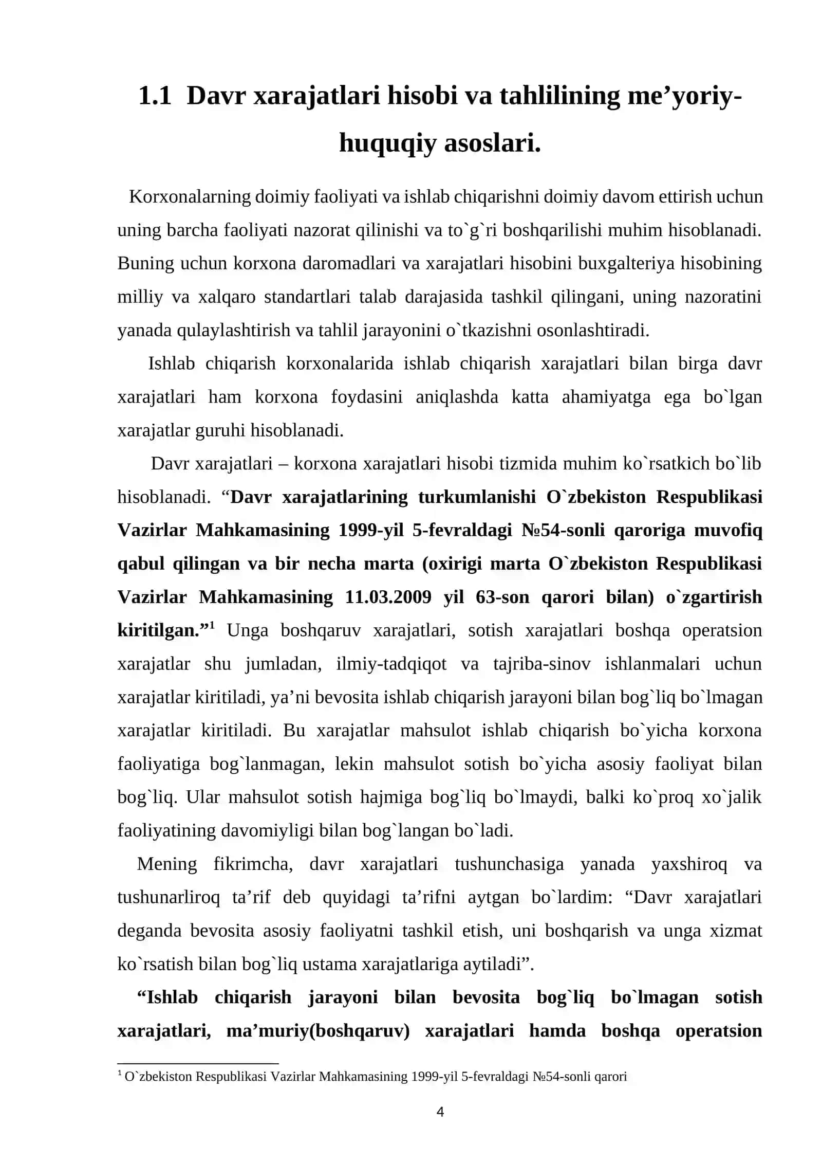 Korxonalarda davr xarajatlari hisobi va tahlili 4