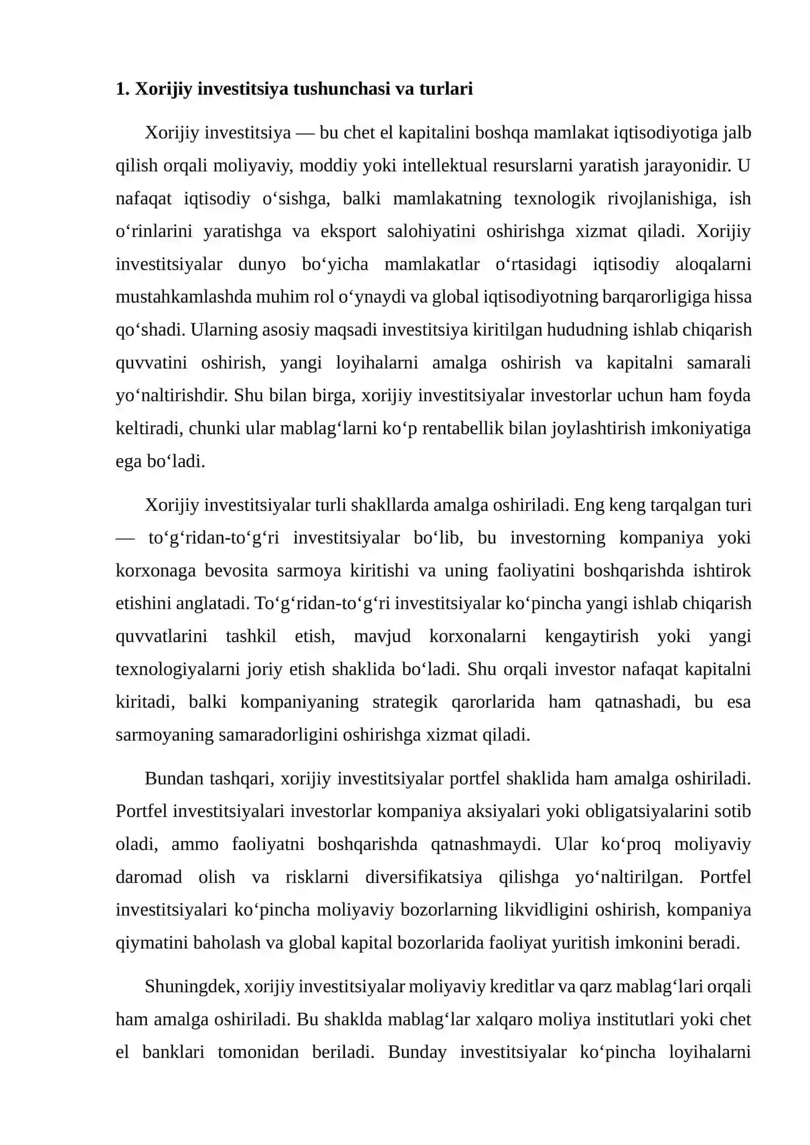 XORIJIY INVESTORLAR FAOLIYATI 4