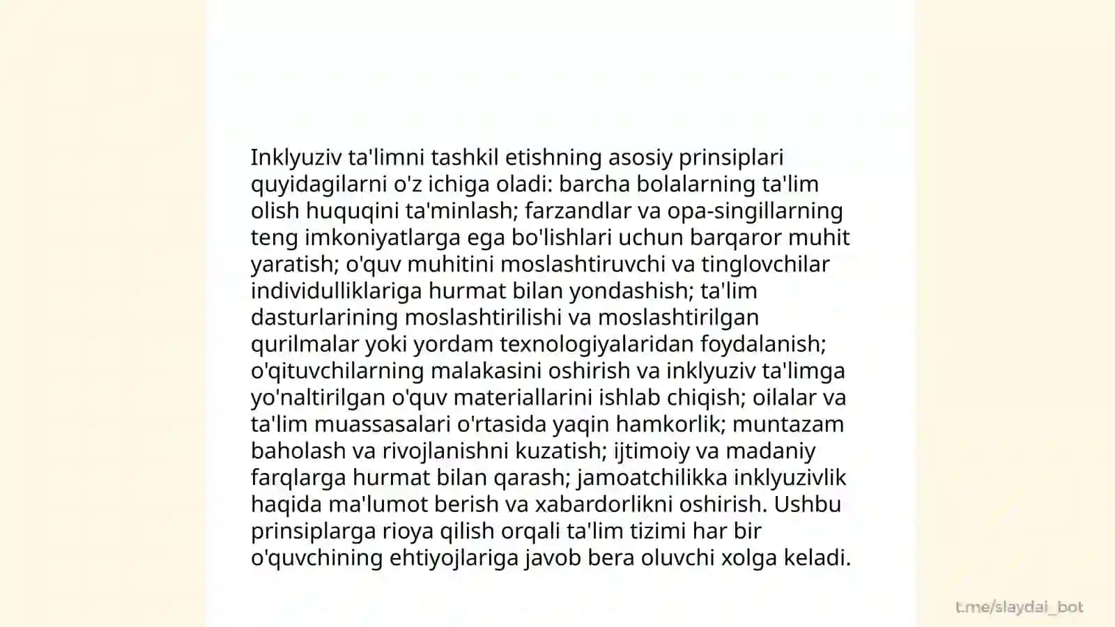 Inklyuziv taʼlimni tashkil etish shakllari va turlari 4