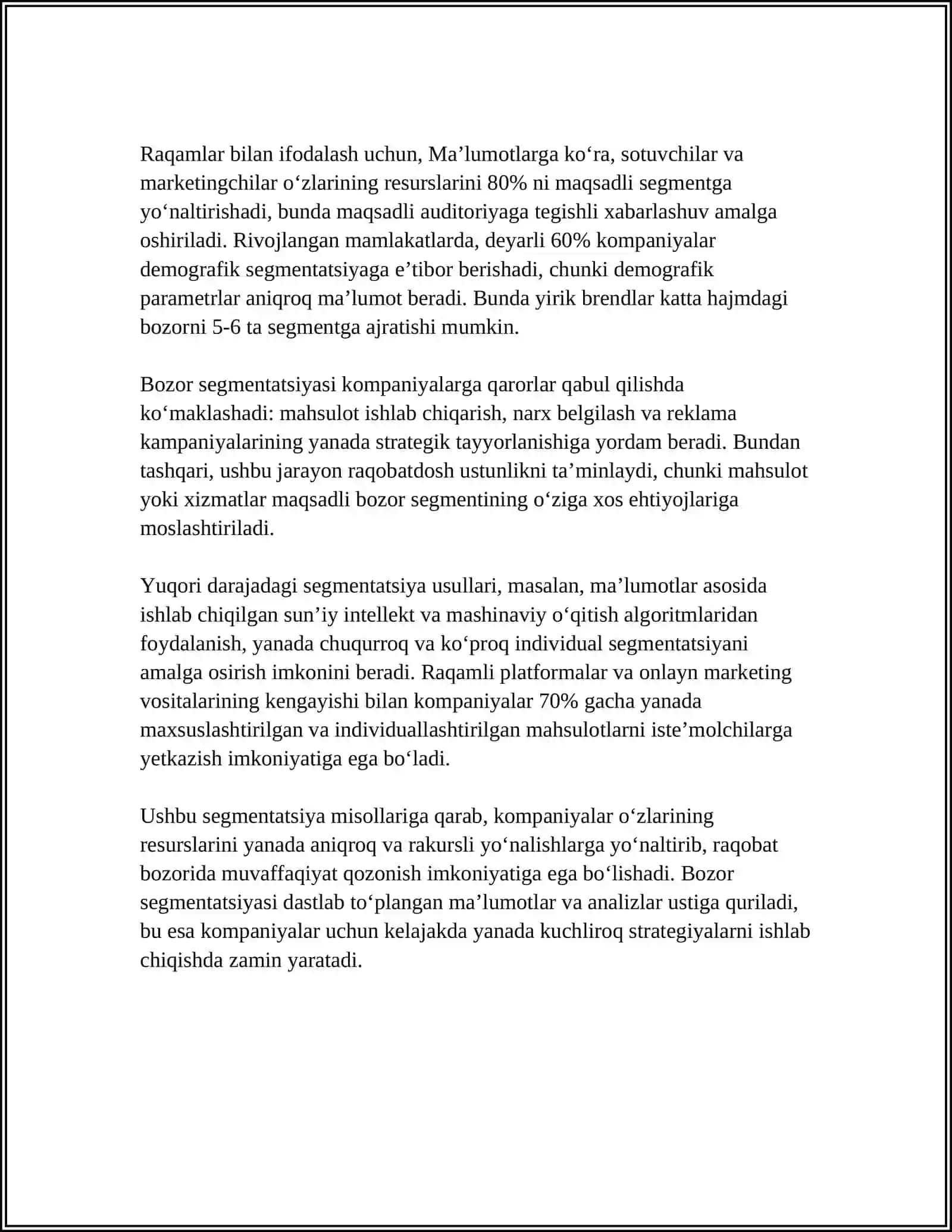 MARKETING TADQIQOTLARI 4