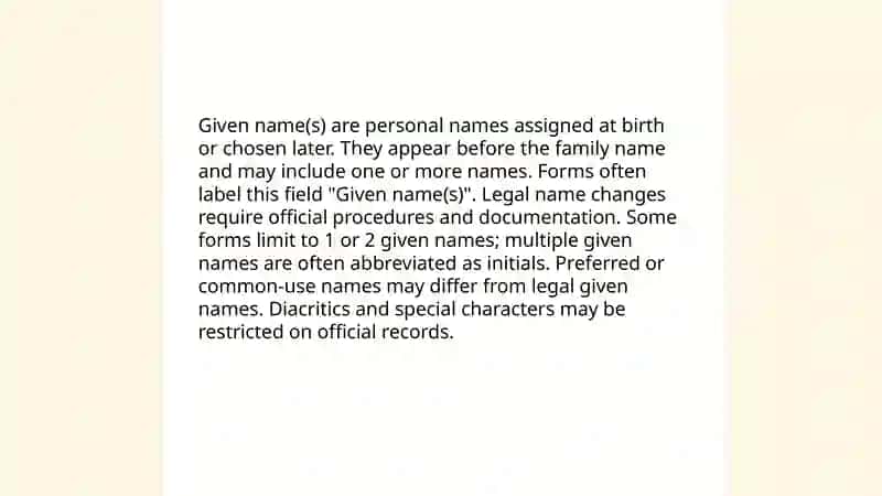 Personal information 4