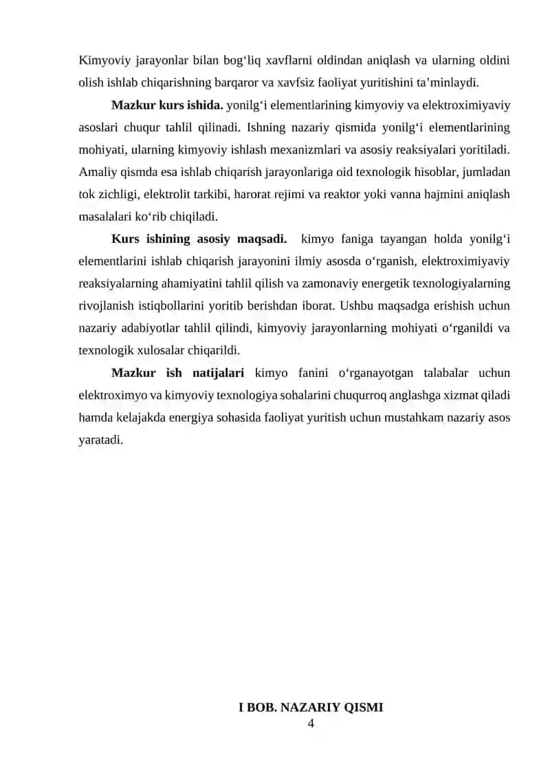 Yonilg’i elementlar ishlab chiqarish 4