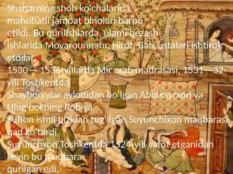 XVI-XIX asrlar o'zbek xalqi san'ati 4