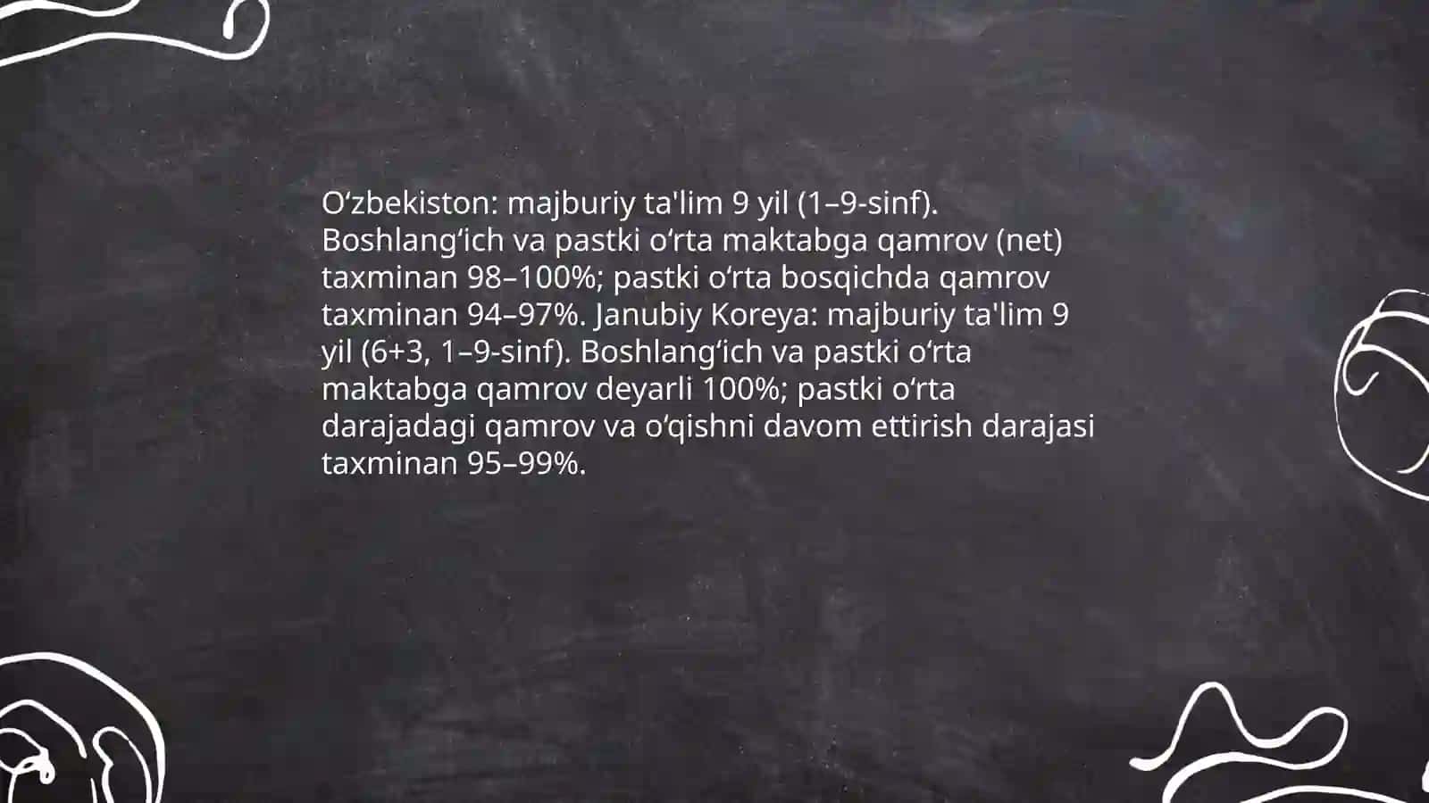 Ta'lim tizimining tuzilishi: bosqichlar va maktab turlari 4