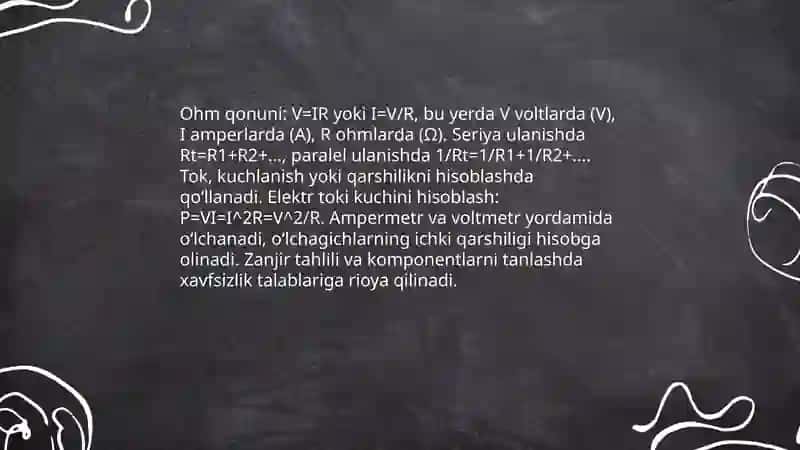Oʻzgarmas tok zanjiri 4