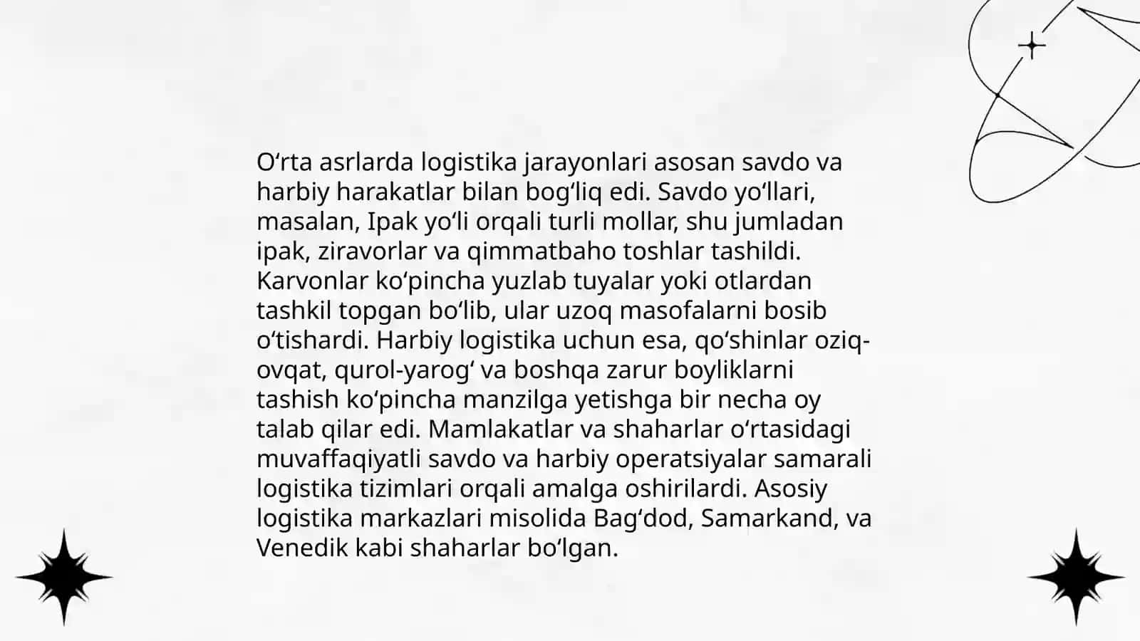 Logistikaning rivojlanish tarixi 4