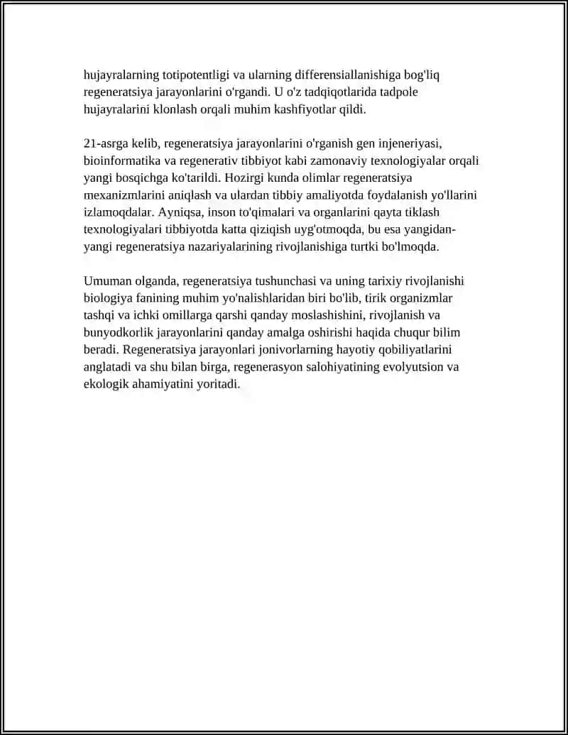 REGENERATSIYA HAQIDA UMUMIY MAʼLUMOT 4