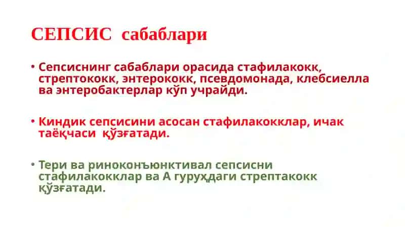 "Sepsis" mavzusi 4