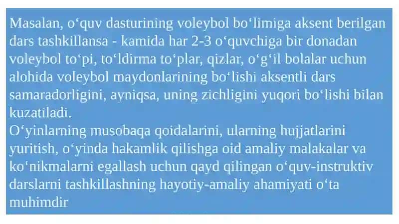 Jismoniy tarbiya darslarining klassifikatsiyasi 4