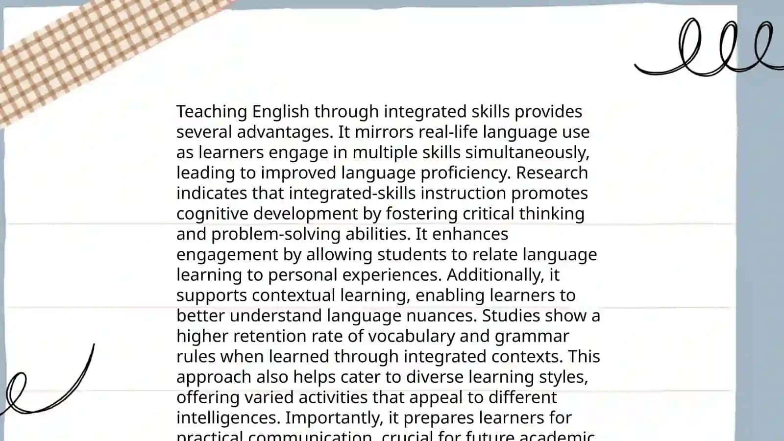 The effectiveness of integrated skills 4