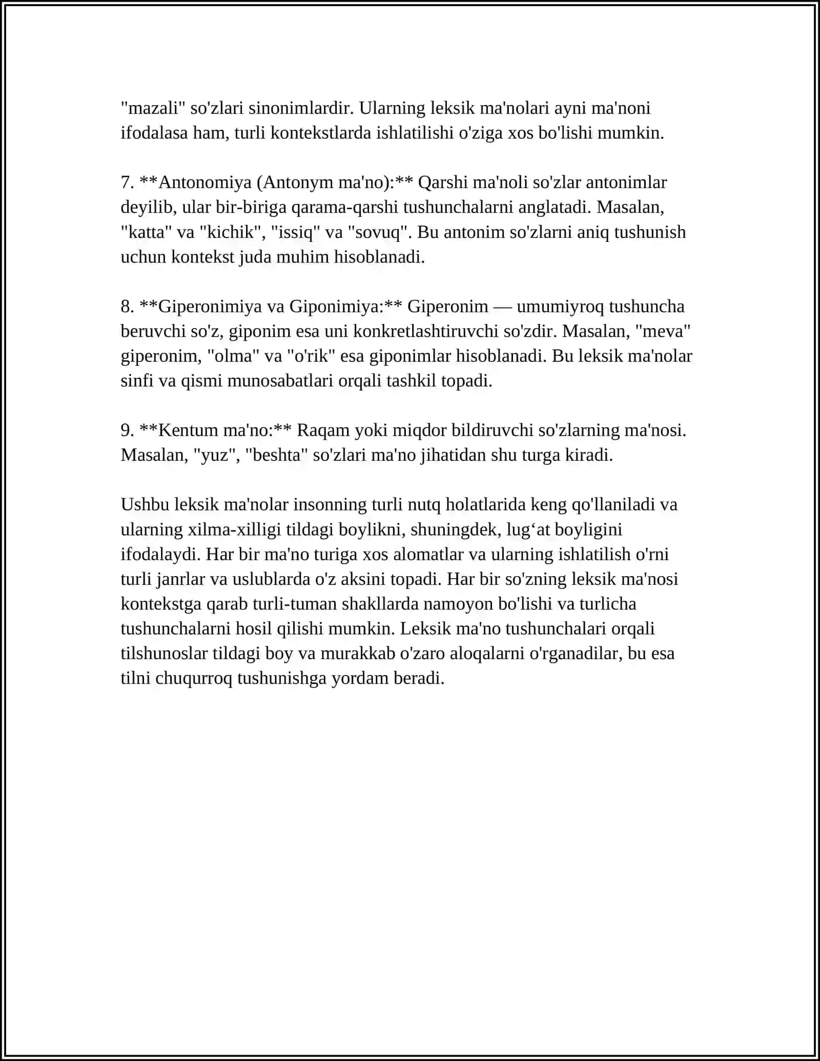 LEKSIK MA'NO VA TUSHUNCHA 4