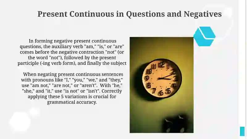 PRESENT CONTINUOUS TENSE 4