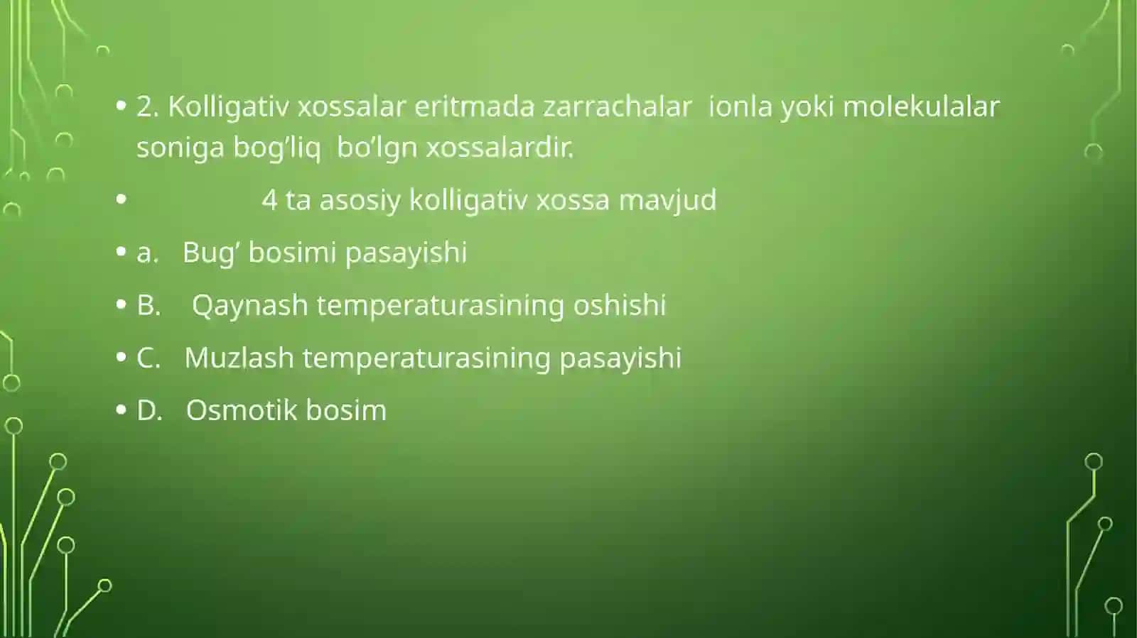 Poelektrolit moddalar eritmasining muzlash temperaturasini aniqlash 4