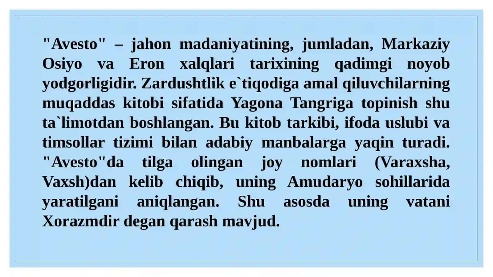 Avesto va maʼnaviy qadriyatlar 4