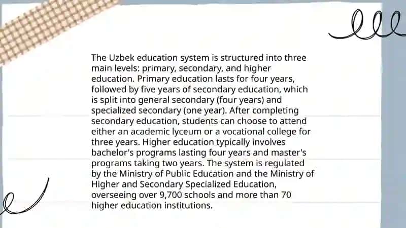 Education System in Uzbekistan 4