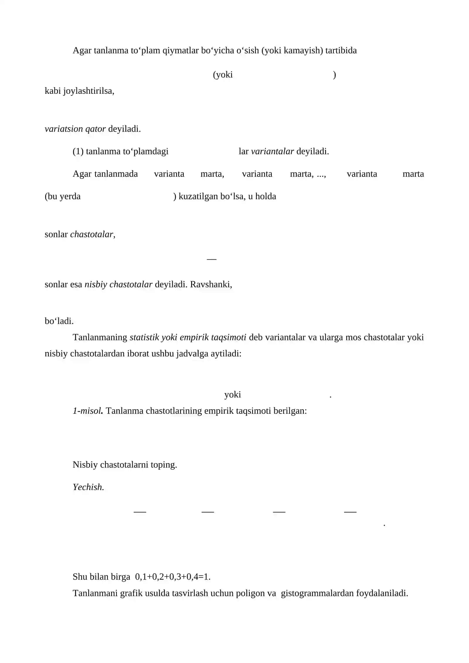 Matematik statistikaning asosiy tushunchalari 4