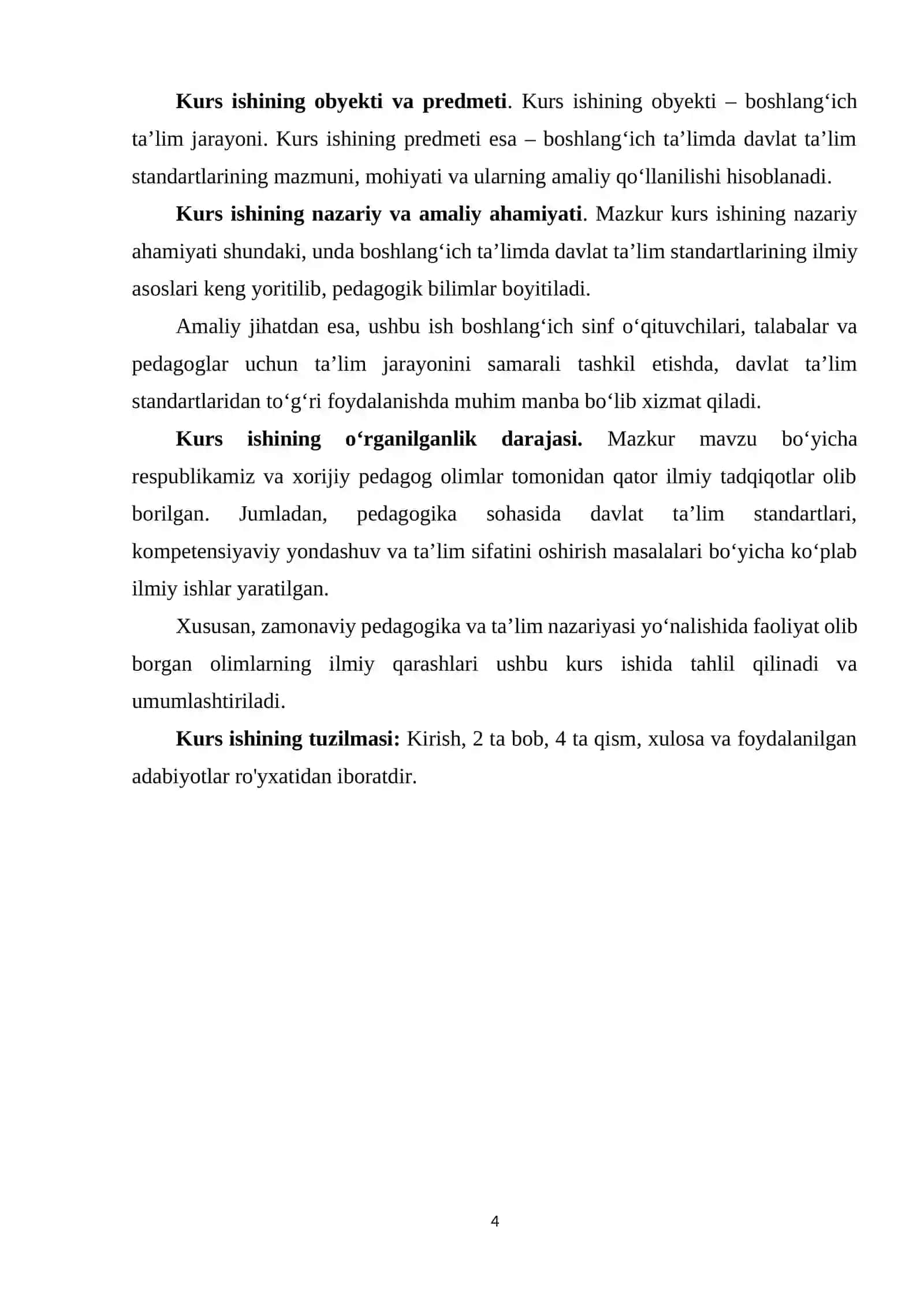 Davlat ta’lim standartlari ( boshlangʻich ta’lim) ning mohiyati va mazmuni 4