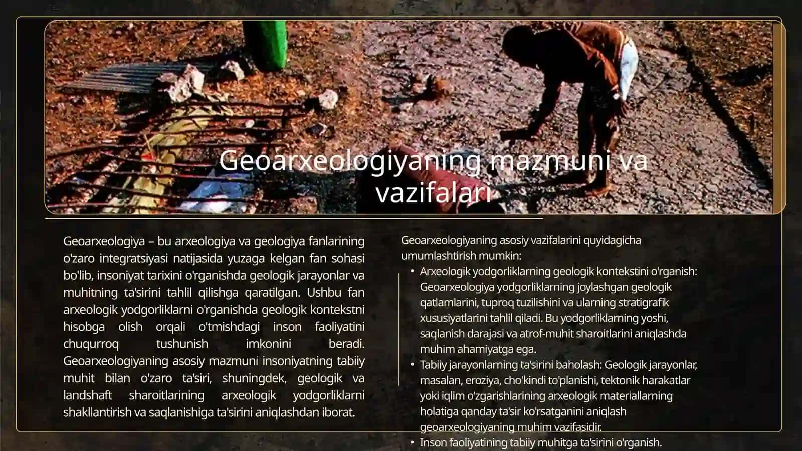 GEOARXEOLOGIYA VA LANDSHAFT ARXEOLOGIYASI 4