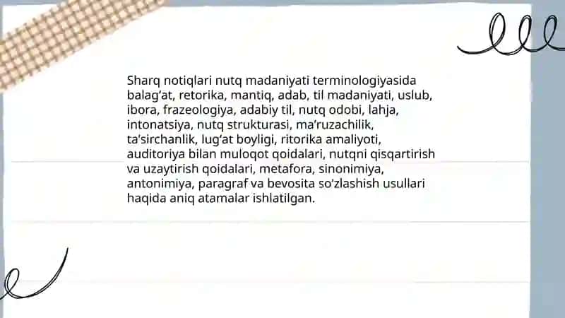 Sharq notiqlarining asarlarida nutq madaniyatiga doir qarawlar 4