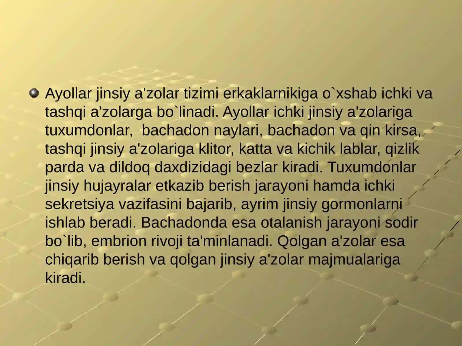 Jinsiy tizimi va endokrin tizimi 4