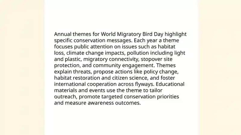 World Migratory Bird Day 4