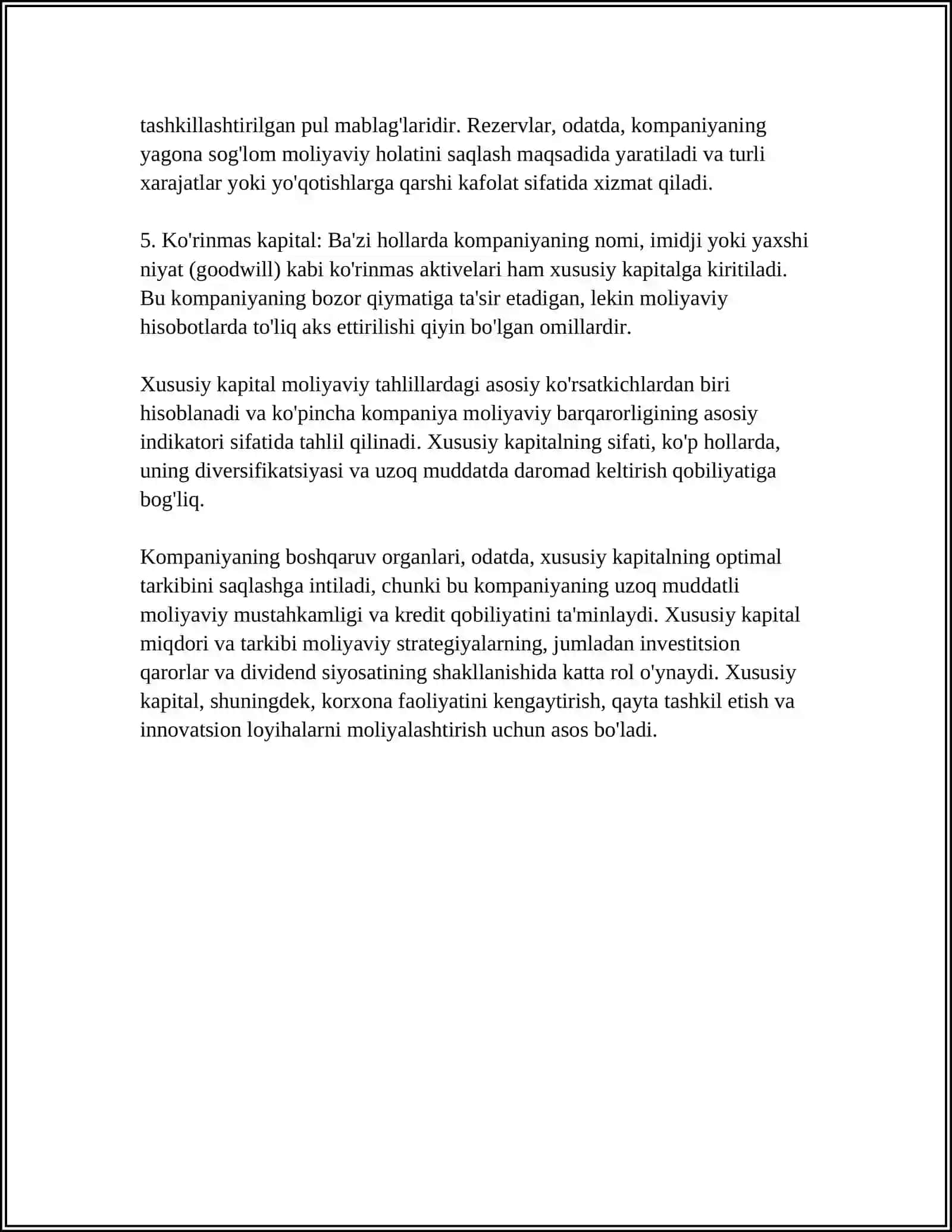 Xususiy kapital tarkibi 4