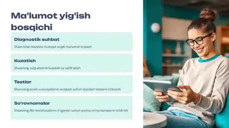 Psihodiagnostik jarayonlar bosqichlari 4