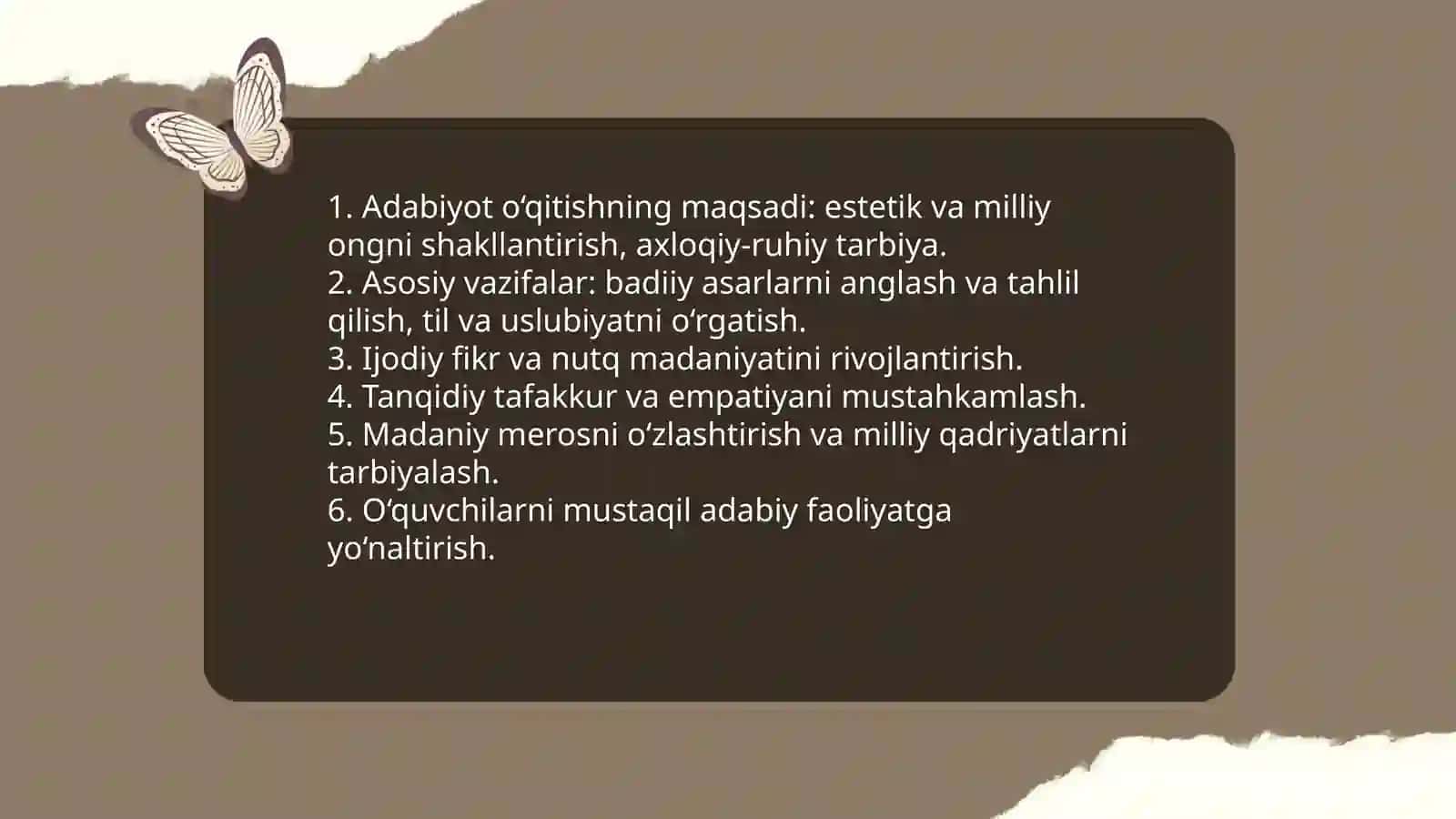 Adabiyot darslarining nazariy asoslari 4