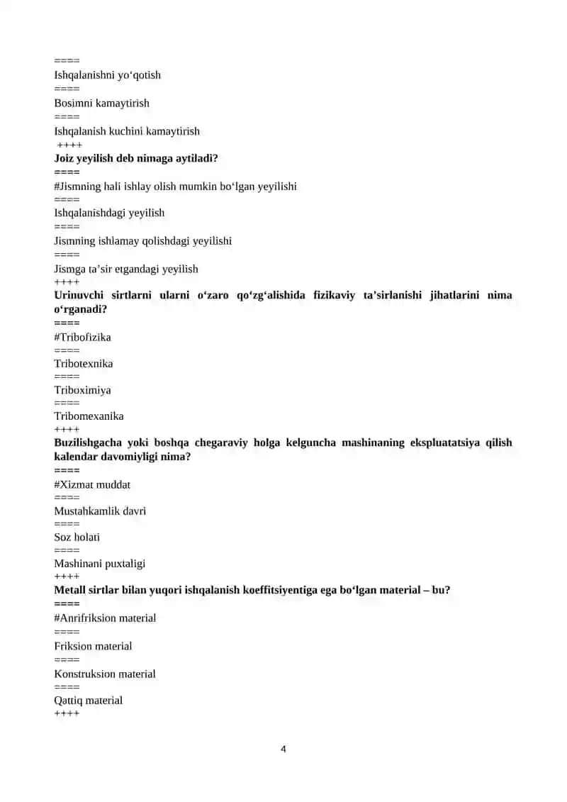 Transport vositalari muhandisligi 4