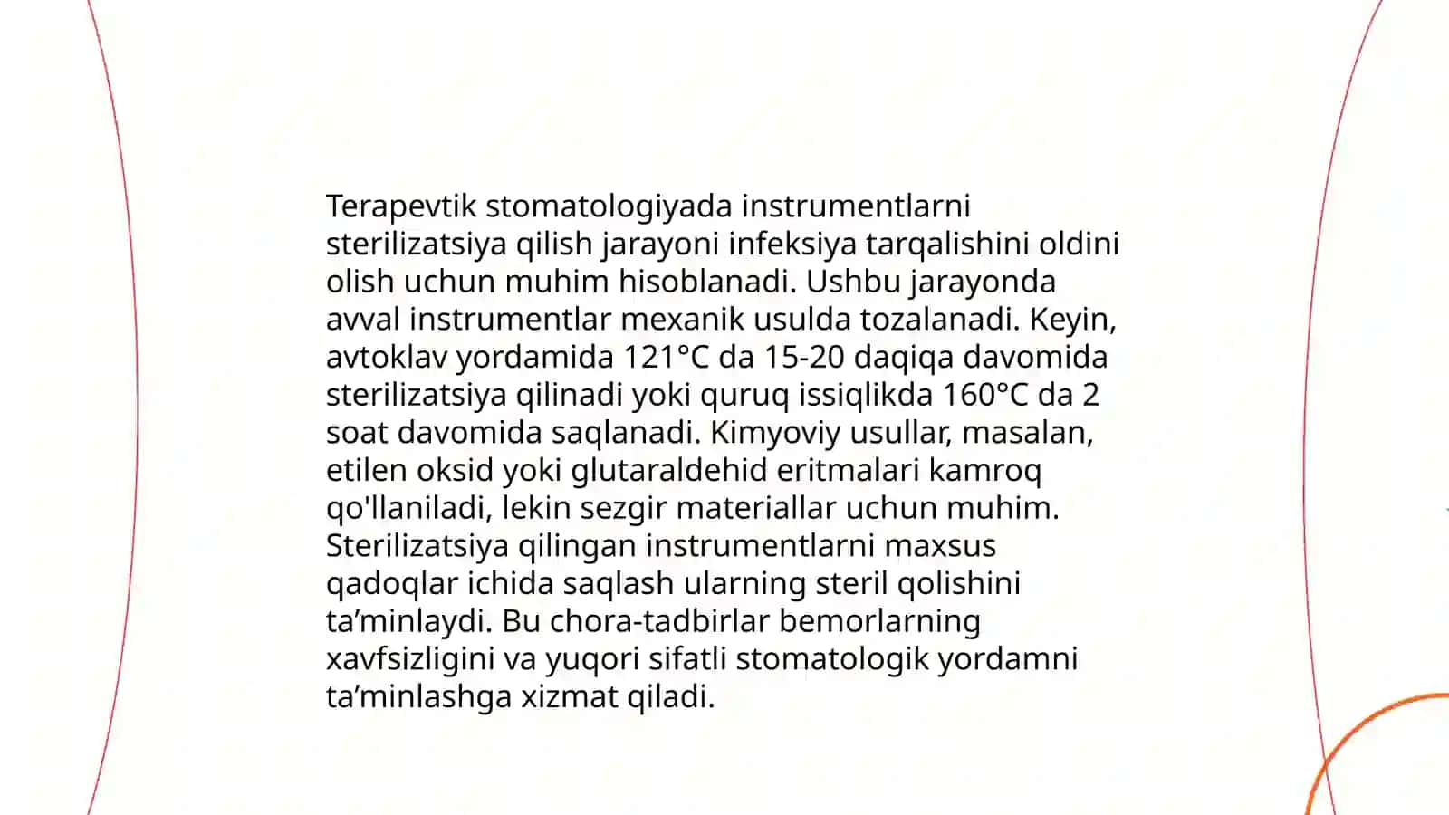 Terapevtik stomatologiyada sterilizatsiya usullari 4