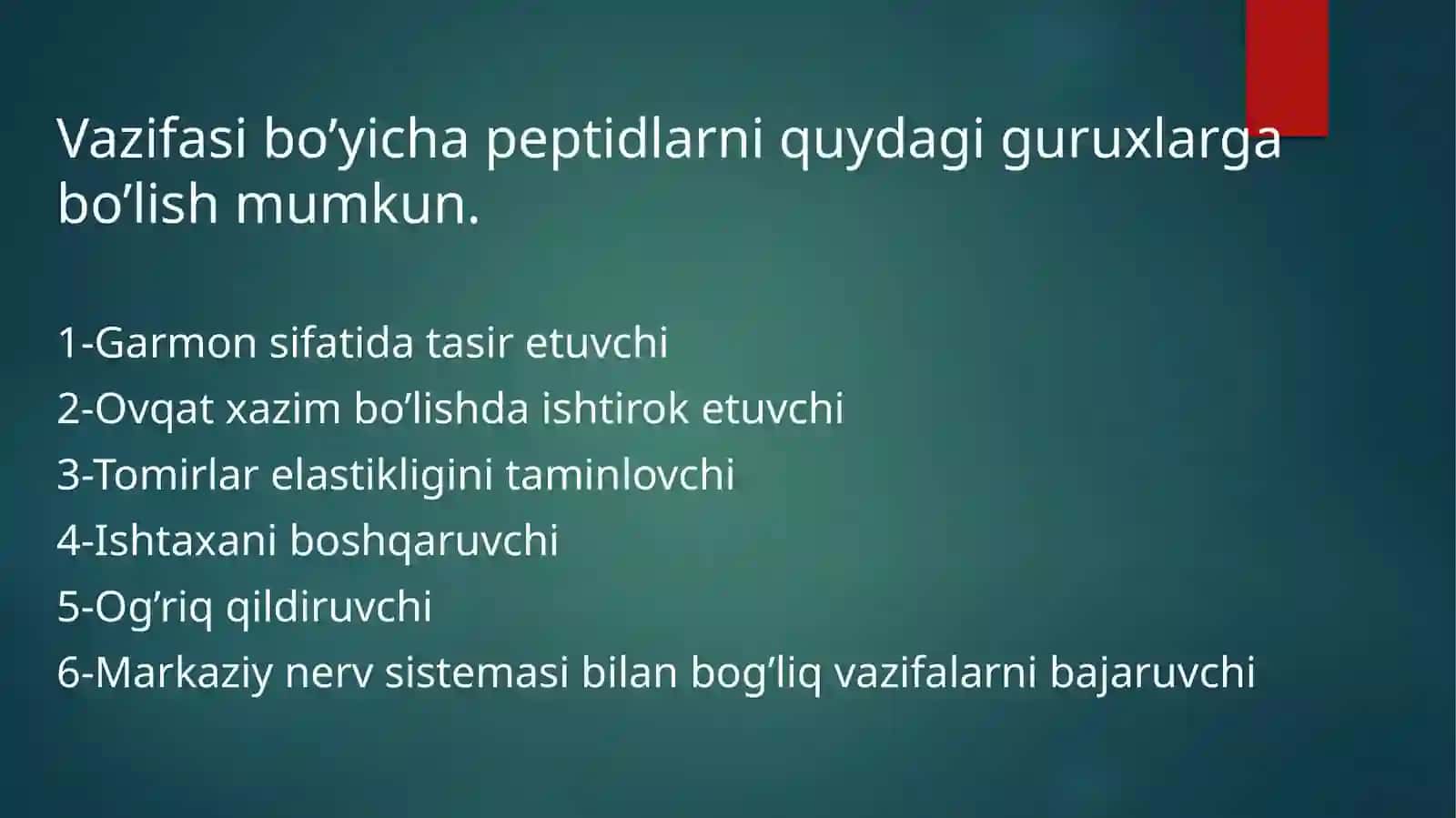 PEPTIDLAR VA OQSILLAR 4
