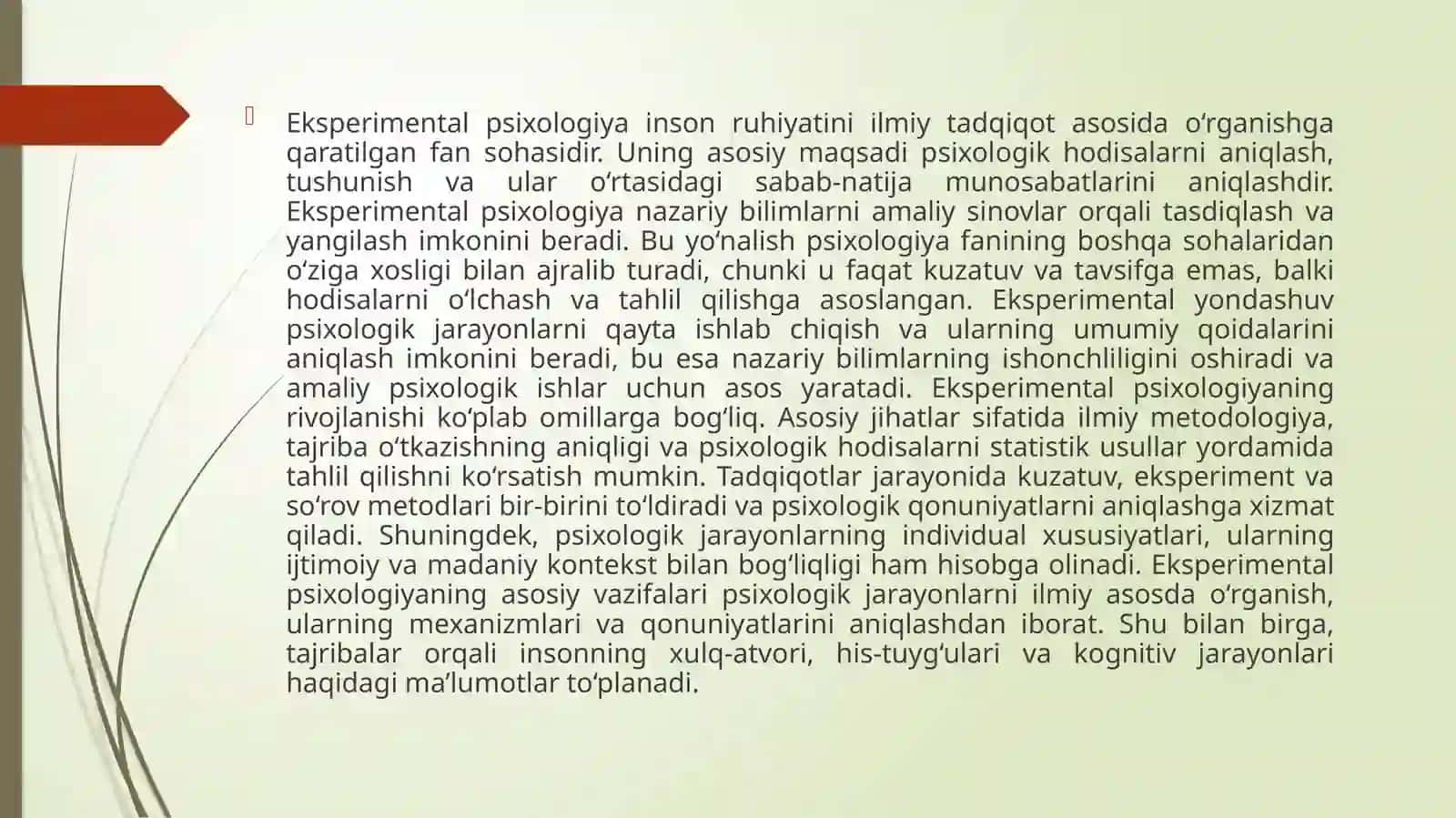 Eksperimentalpsixologik jarayonlari bosqichlari 4