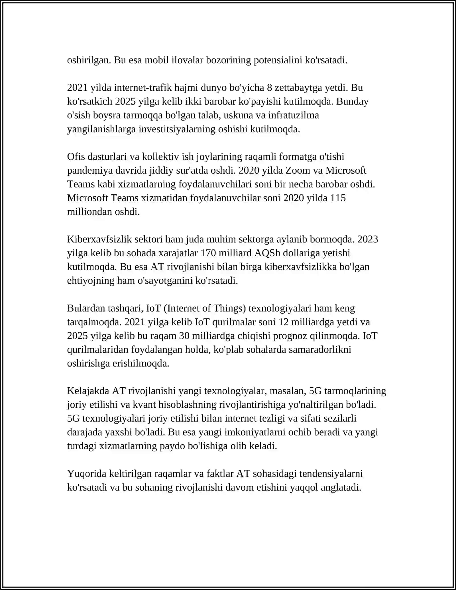 INSON VA AXBOROT KOMMUNIKATSION TEXNOLOGIYALARI 4