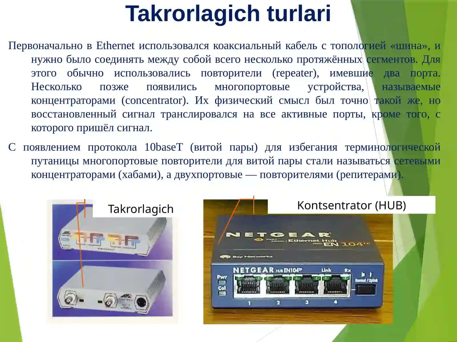 Tarmoq komponentlari 4