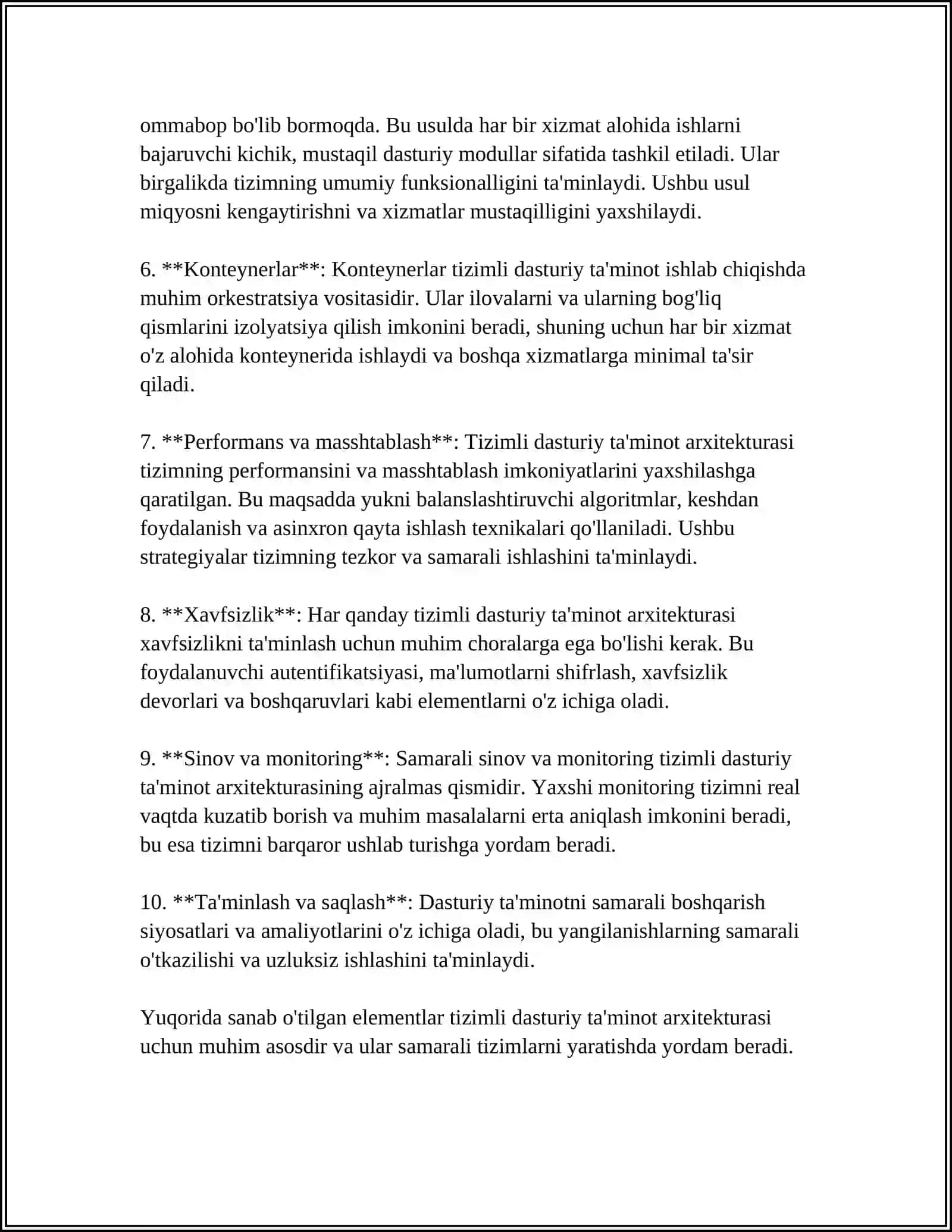 TIZIMLI VA AMALIY DASTURIY TAʼMINOTNING RIVOJLANISH TENDENTSIYALARI 4