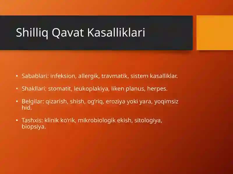 Tish va Og‘iz Bo‘shlig‘i Shilliq Qavati, Parodont Kasalliklari 4