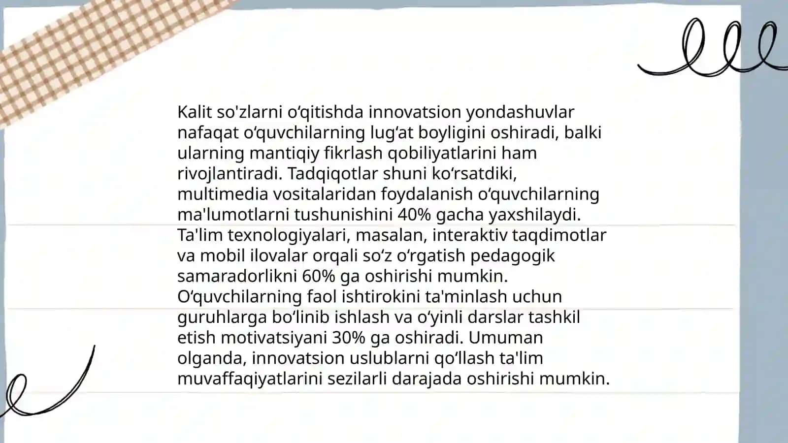 Tarbiya fanini o'qitish metodikasi 4