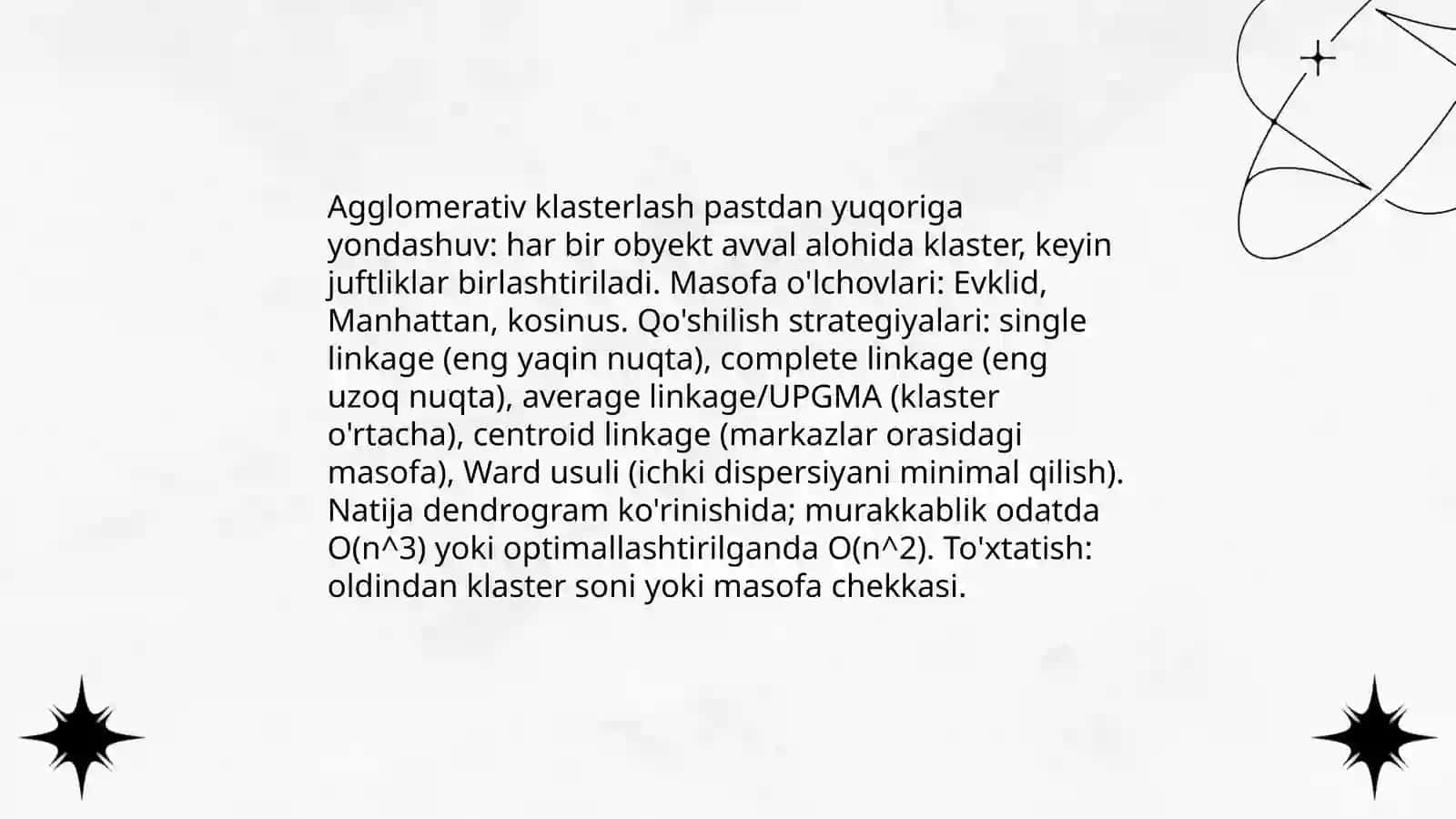 Ierarxik klasterlash usullari 4
