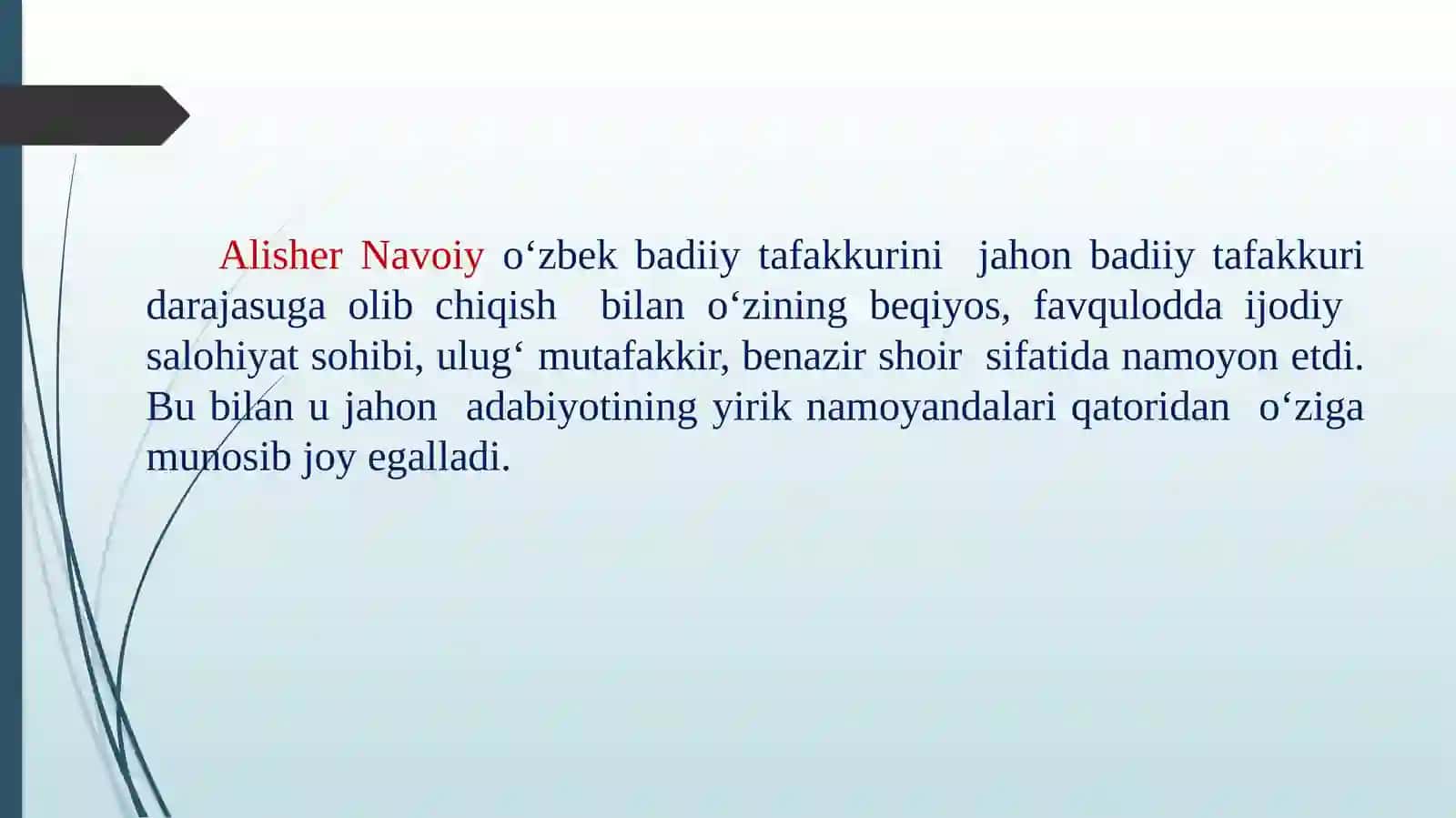 ALISHER NAVOIY  LIRIKASI 4