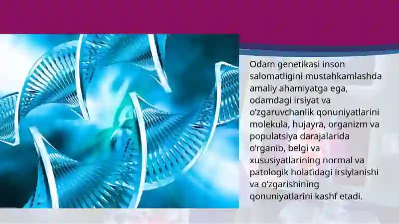 Genetika va inson salomatligi 4