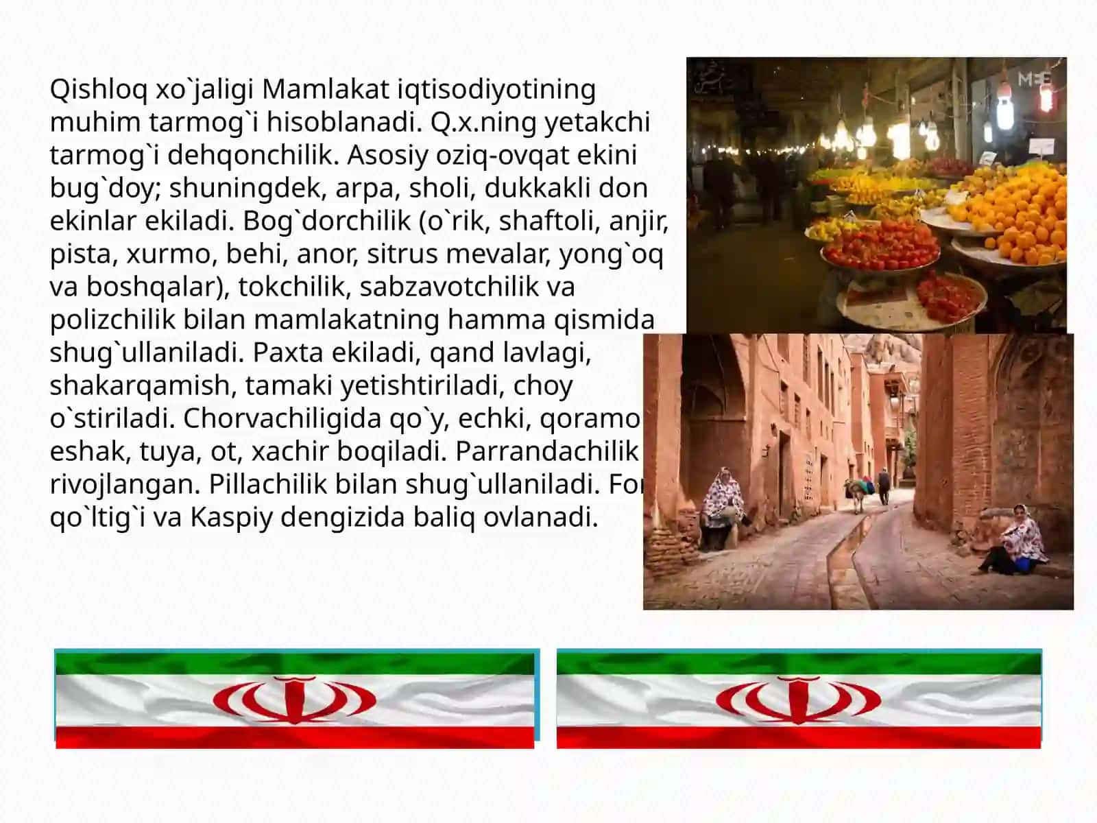 Eron Islom Respublikasining iqtisodiyoti 4