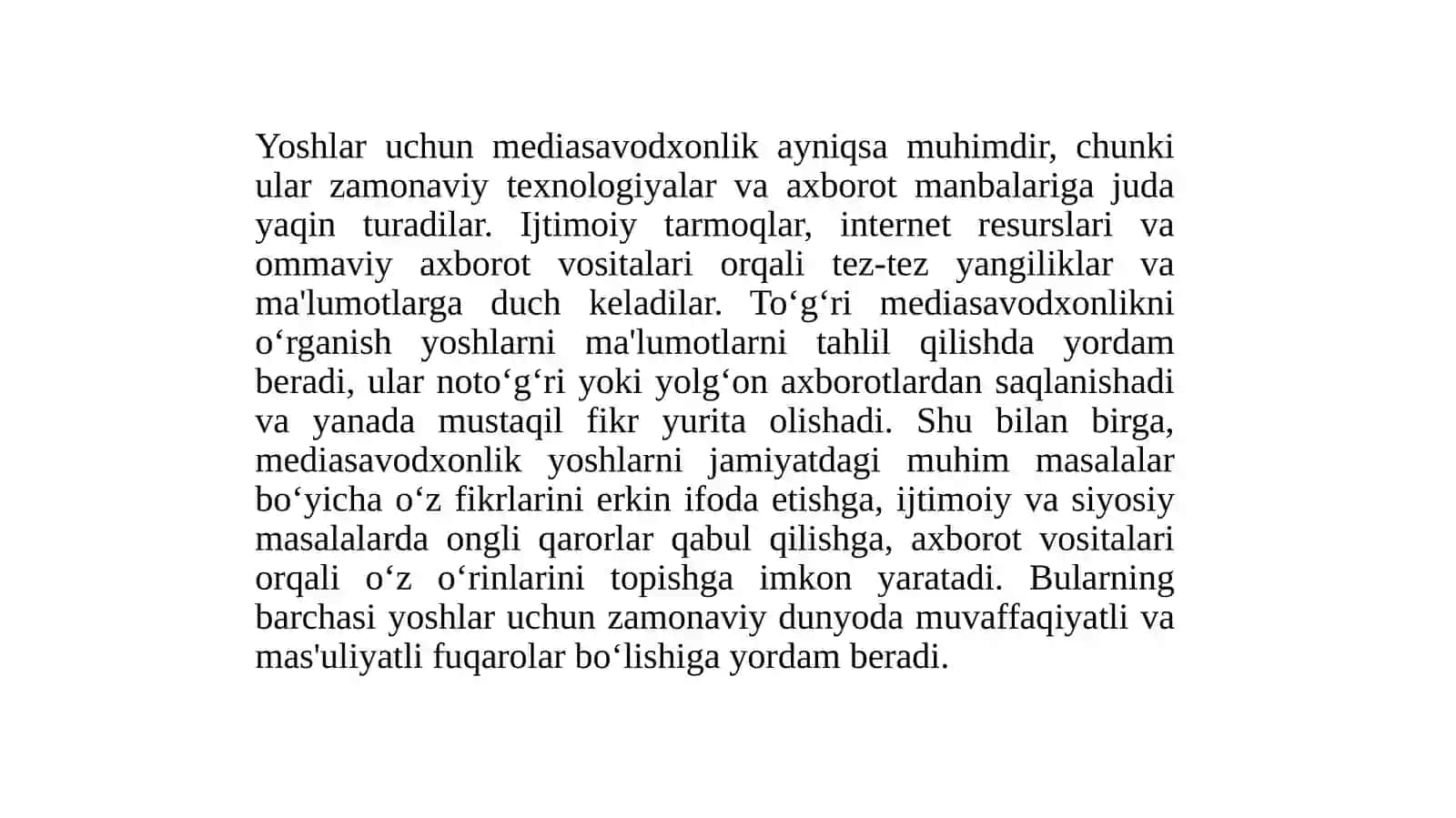 Mediasavodxonlik va yoshlarning ijtimoiy tarmoqda gi xulq-atvori 4