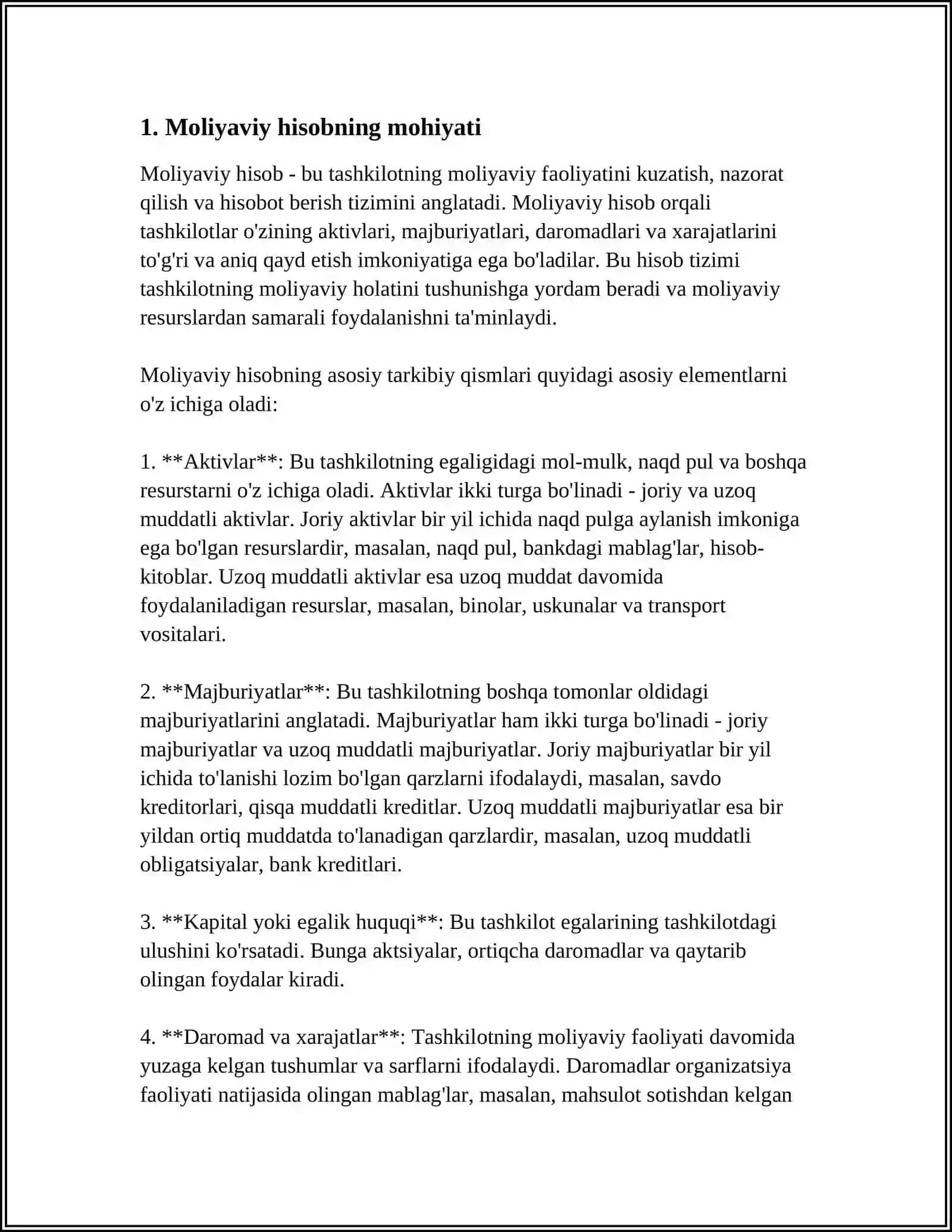 Moliyaviy hisobning vaqfiyasi 4