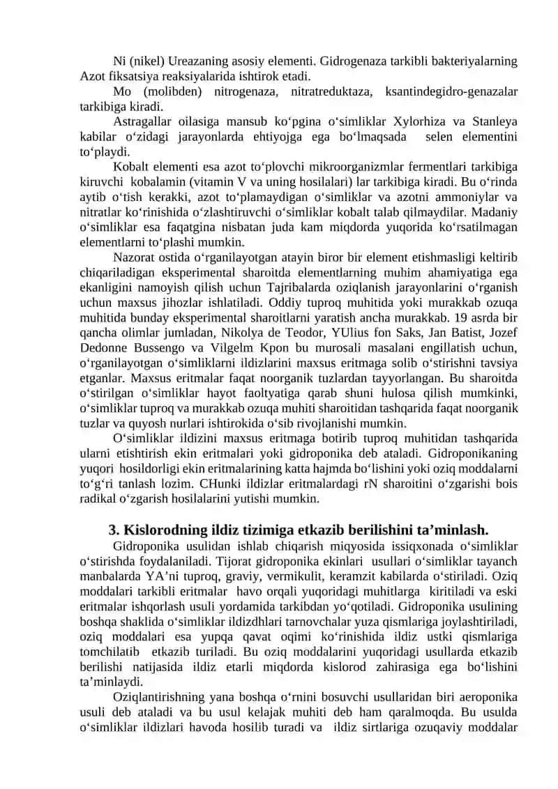 O‘SIMLIKLARNI TUPROQDAN OZIQLANISHI 4