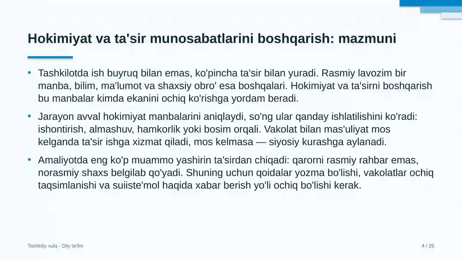 Eshik-rom ishlab chiqarish korxonalarida tashkilotda hokimiyat va ta'sir munosabatlarini boshqarish 4
