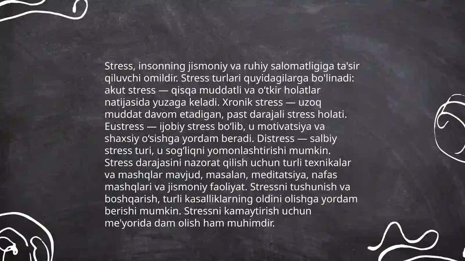Ruhiy kasaliklar va strees 4