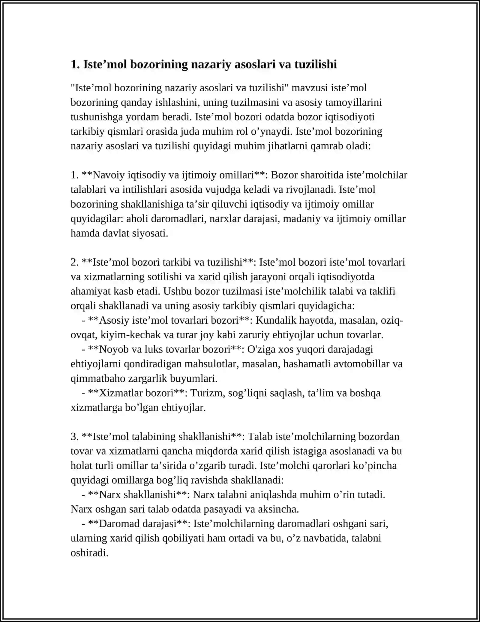 ISTE’MOL VA MAHSULOT BOZORINI OʻRGANISH 4