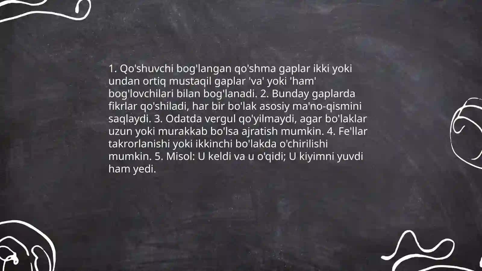 Bog'langan qo'shma gaplarning turlari 4