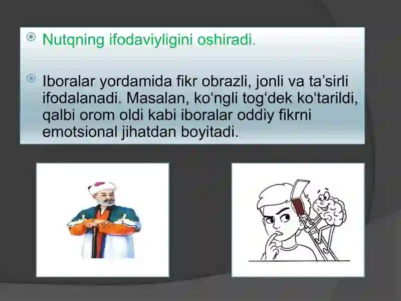 Iboralarning uslubiy xususiyatlari 4