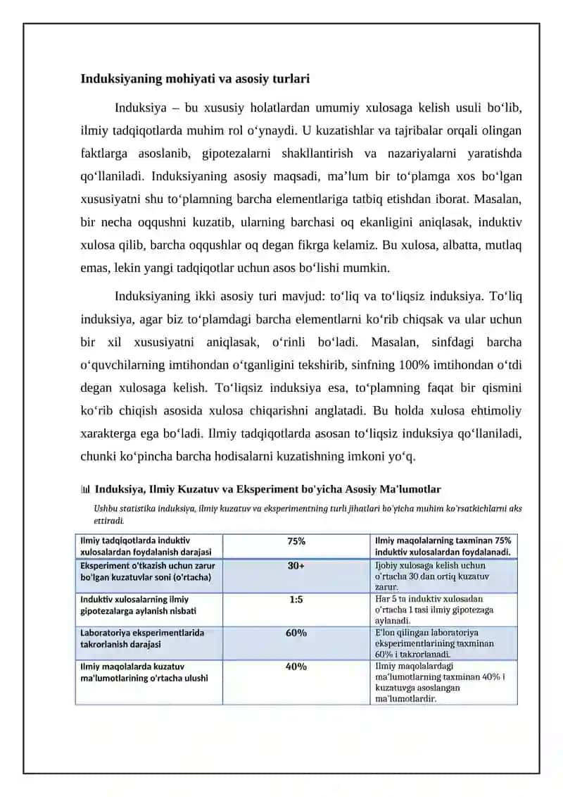 Induksiya, ilmiy kuzatuv va eksperiment 4